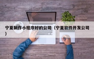 响水宁夏制作小程序好的公司（宁夏软件开发公司）